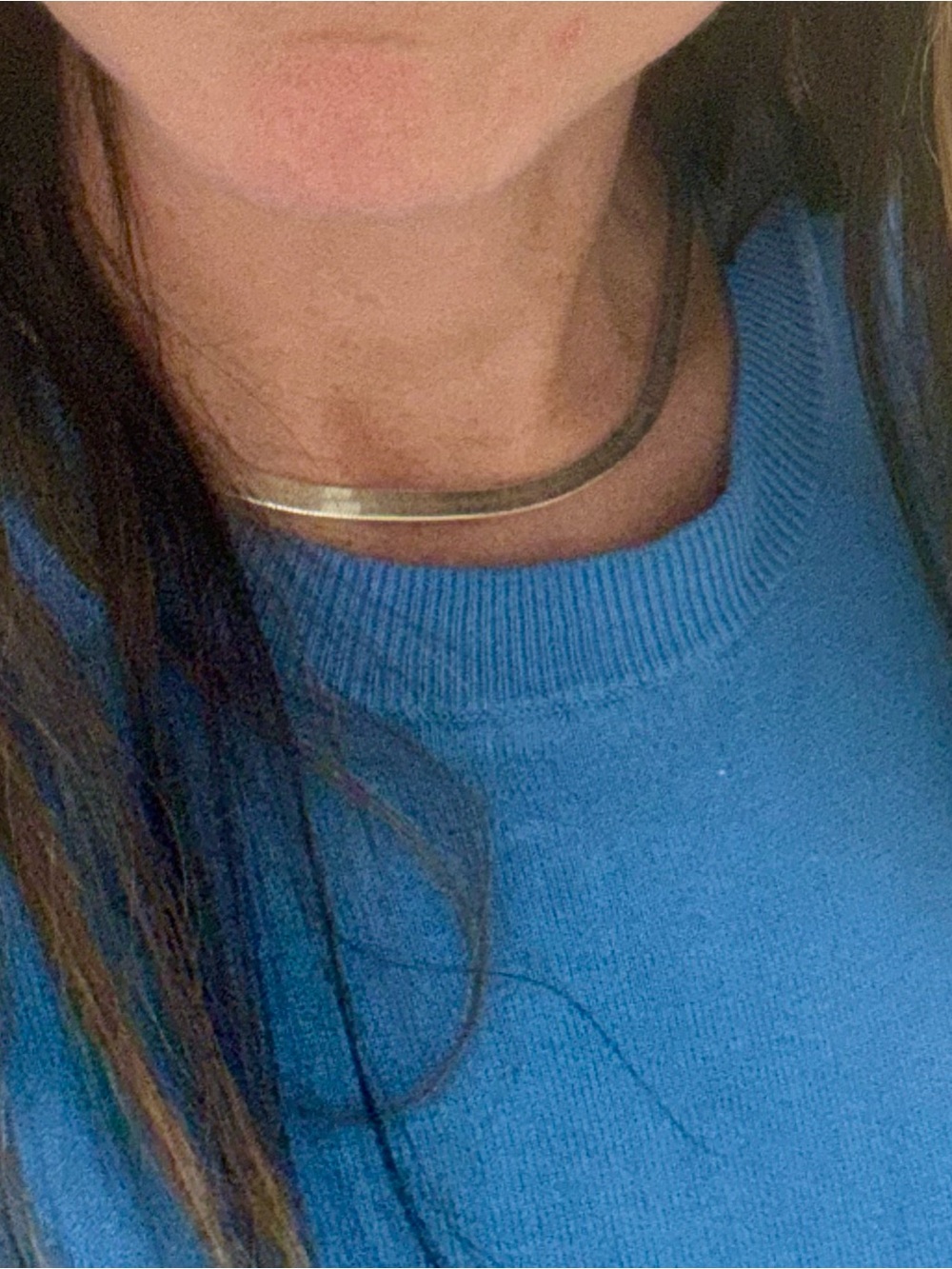 Sterling Silver Herringbone Choker Necklace